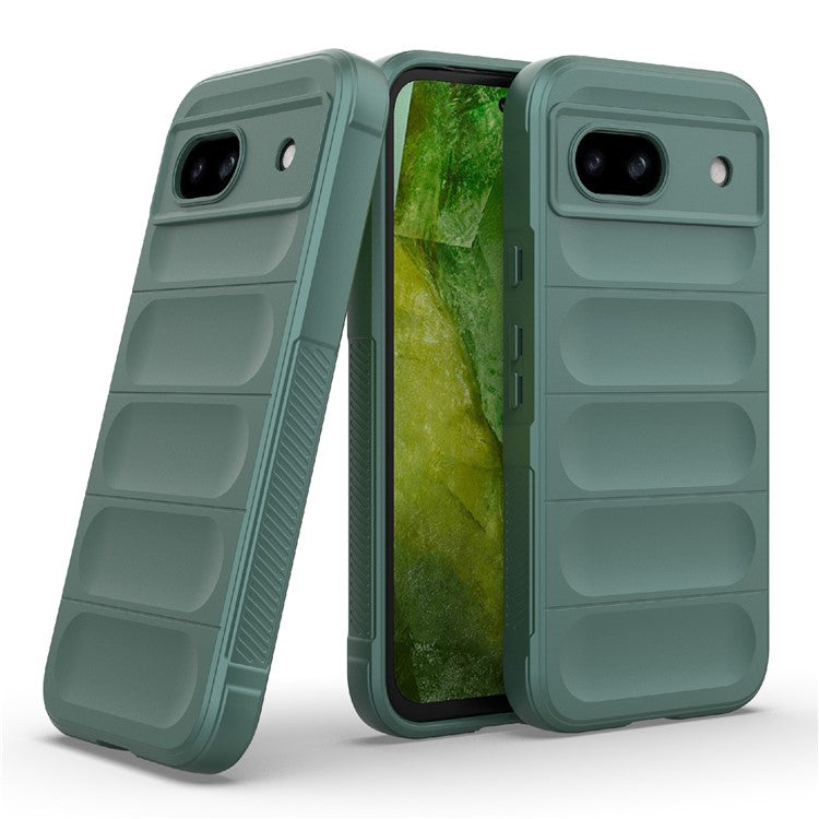 For Google Pixel 8a Case Anti-Drop Mobile Phone TPU Back Cover - Green