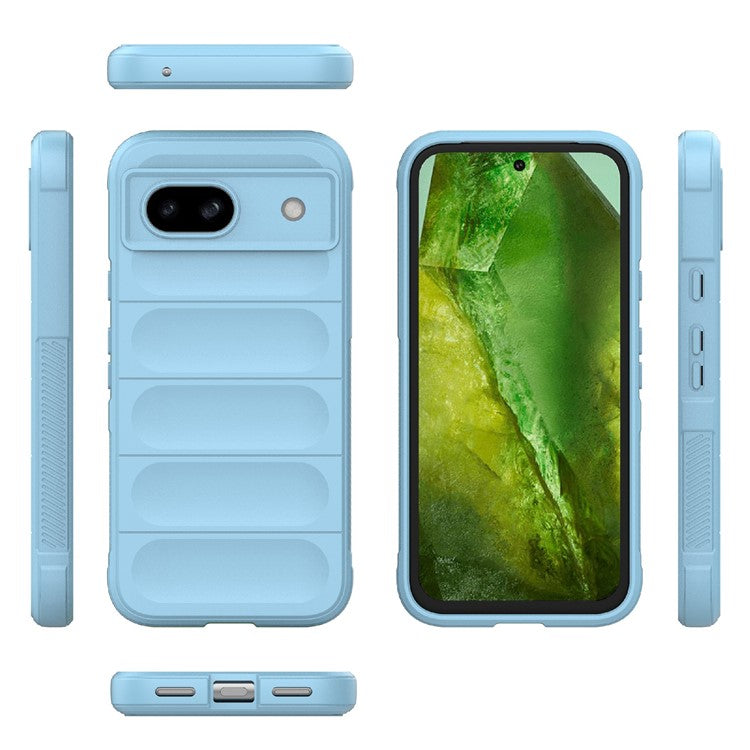 For Google Pixel 8a Case Anti-Drop Mobile Phone TPU Back Cover - Baby Blue