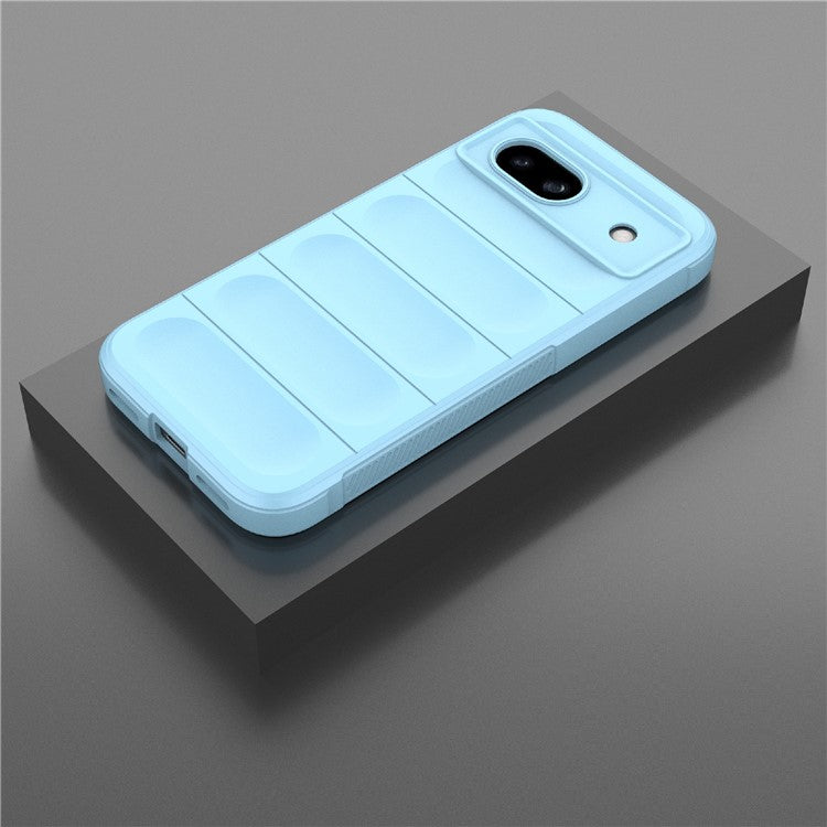 For Google Pixel 8a Case Anti-Drop Mobile Phone TPU Back Cover - Baby Blue