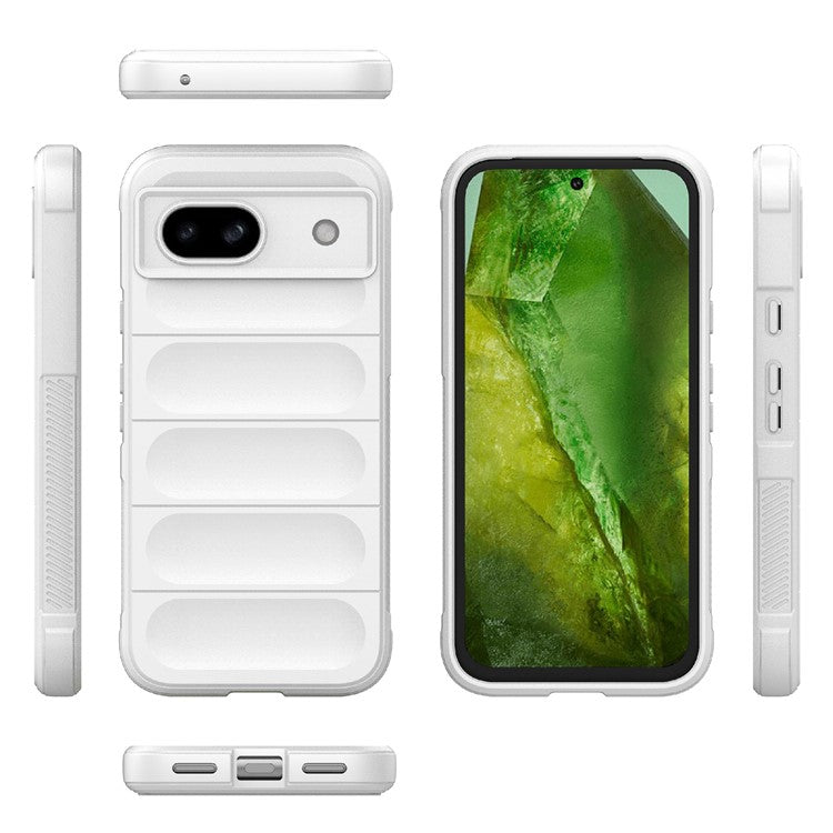 For Google Pixel 8a Case Anti-Drop Mobile Phone TPU Back Cover - White