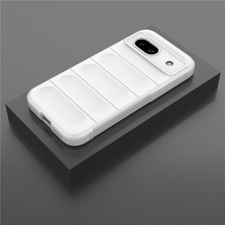 For Google Pixel 8a Case Anti-Drop Mobile Phone TPU Back Cover - White