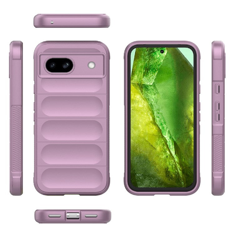 For Google Pixel 8a Case Anti-Drop Mobile Phone TPU Back Cover - Light Purple