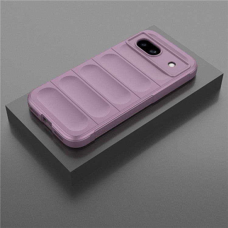 For Google Pixel 8a Case Anti-Drop Mobile Phone TPU Back Cover - Light Purple