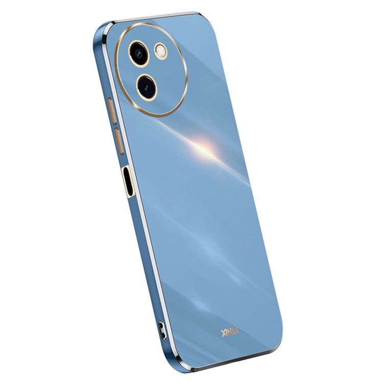 XINLI For vivo Y200i 5G Case Anti-Drop Electroplating TPU Phone Cover - Blue