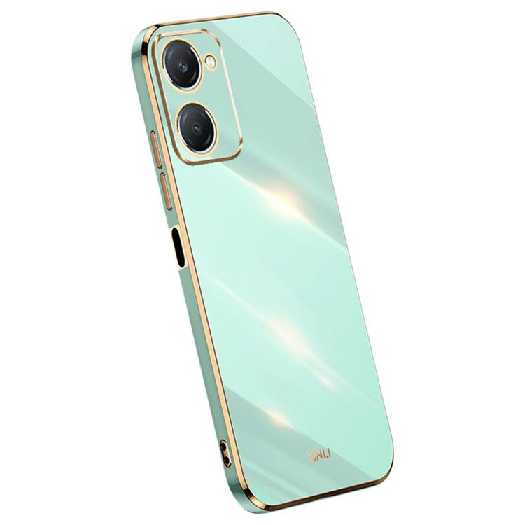 XINLI For vivo Y18 4G Case Shockproof TPU Phone Cover Edge Electroplating - Cyan