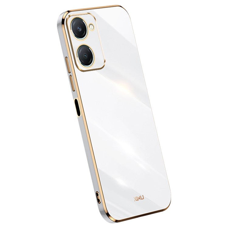 XINLI For vivo Y18 4G Case Shockproof TPU Phone Cover Edge Electroplating - White