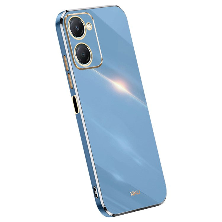 XINLI For vivo Y18 4G Case Shockproof TPU Phone Cover Edge Electroplating - Blue