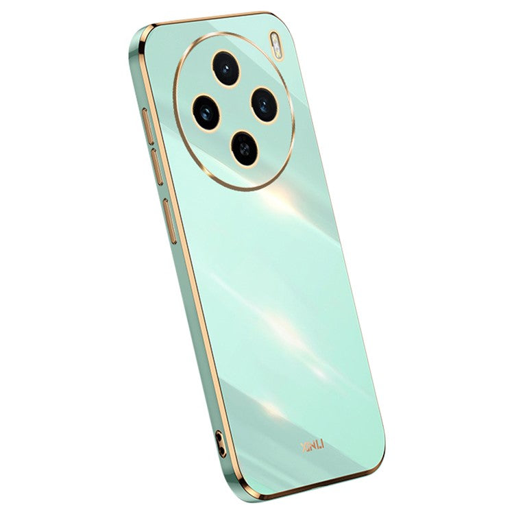 XINLI For vivo X100s 5G Case TPU Electroplating Phone Cover Anti-Scratch - Cyan