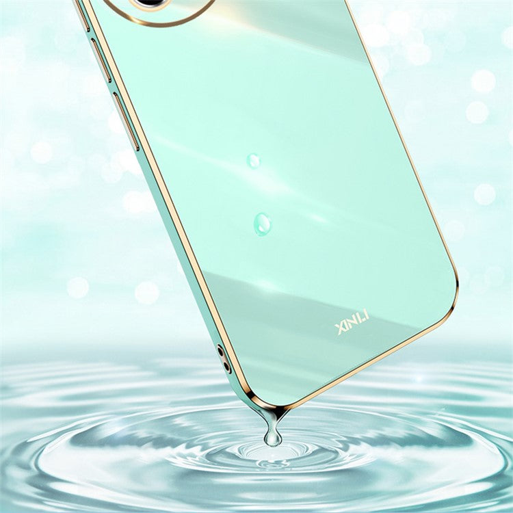 XINLI For vivo V30e 5G Case Electroplating Flexible TPU Mobile Phone Cover - Cyan