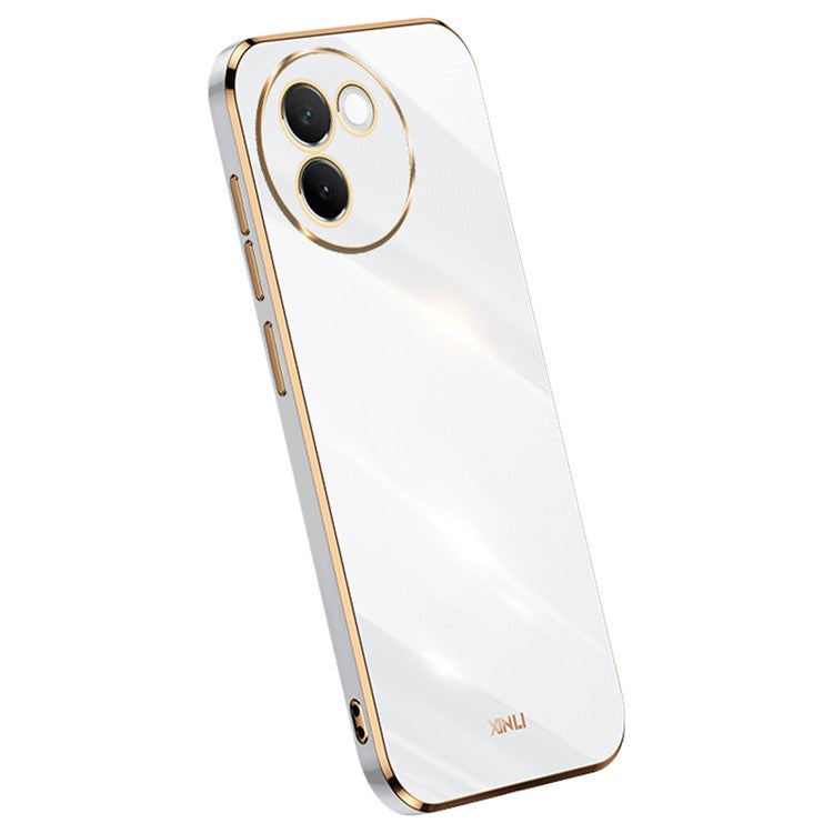 XINLI For vivo V30e 5G Case Electroplating Flexible TPU Mobile Phone Cover - White