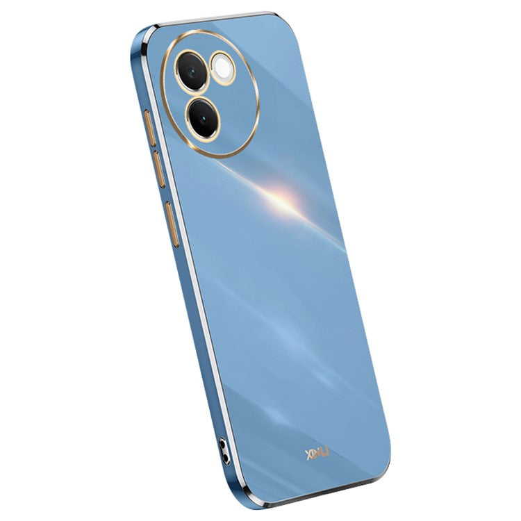 XINLI For vivo V30e 5G Case Electroplating Flexible TPU Mobile Phone Cover - Blue