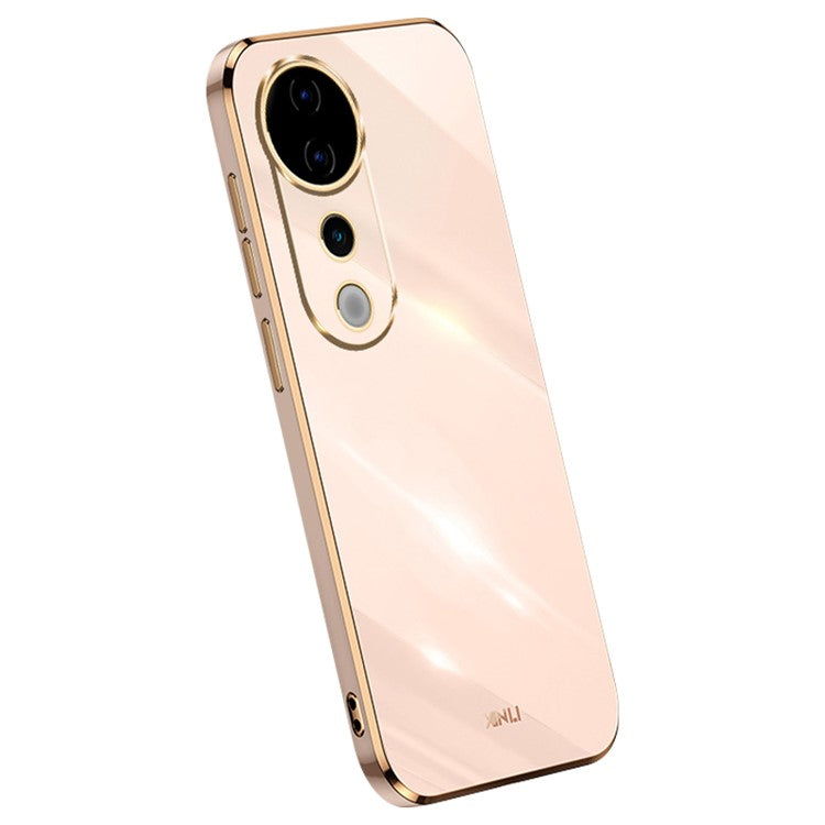 XINLI For vivo S19 Pro 5G Case Electroplating Soft TPU Protective Phone Cover - Pink