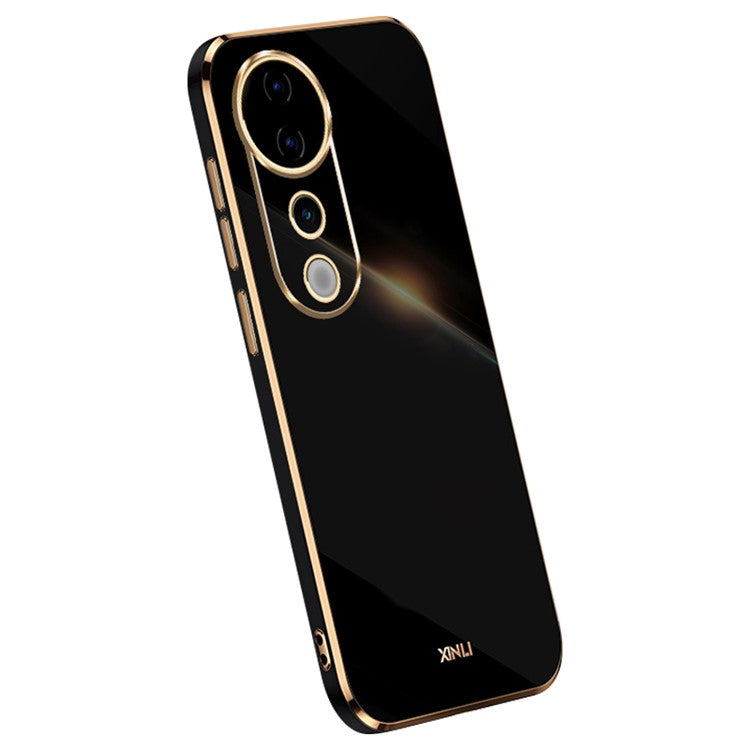 XINLI For vivo S19 Pro 5G Case Electroplating Soft TPU Protective Phone Cover - Black