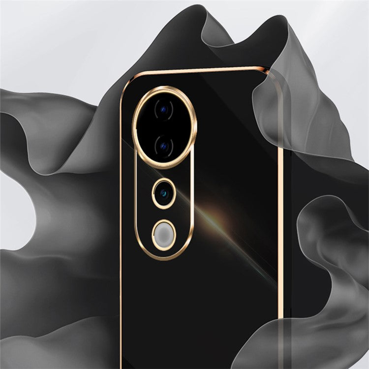 XINLI For vivo S19 Pro 5G Case Electroplating Soft TPU Protective Phone Cover - Black