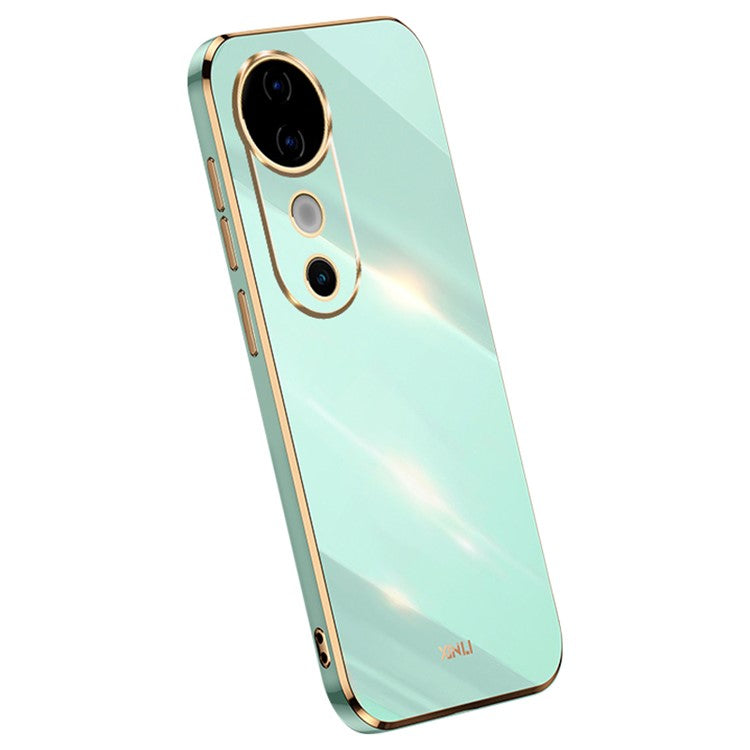 XINLI For vivo S19 5G Case Electroplating Soft TPU Anti-Scratch Phone Cover - Cyan