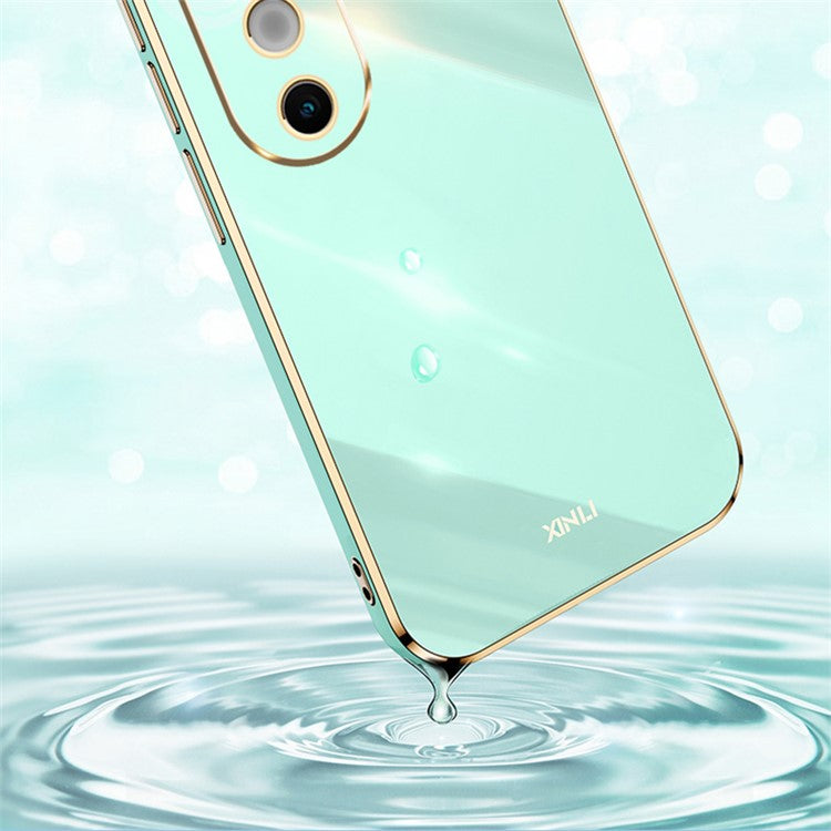 XINLI For vivo S19 5G Case Electroplating Soft TPU Anti-Scratch Phone Cover - Cyan