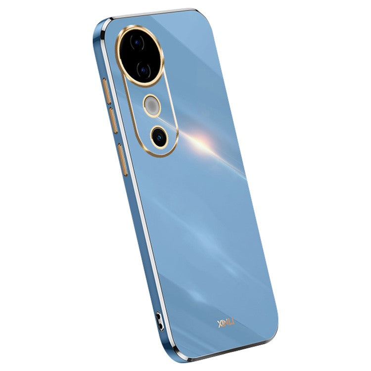 XINLI For vivo S19 5G Case Electroplating Soft TPU Anti-Scratch Phone Cover - Blue