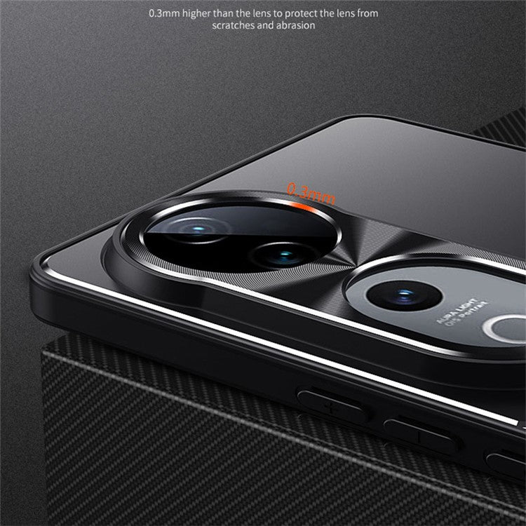 For vivo S19 Pro 5G Case Stylish Aluminium Alloy+TPU Shockproof Phone Cover - Silver