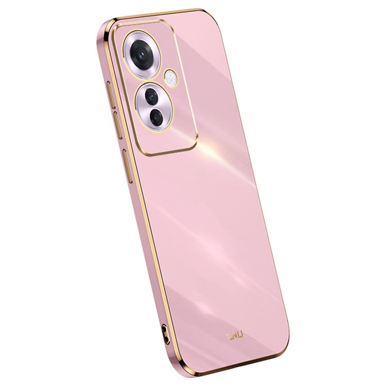 XINLI For Oppo Reno11 F 5G Case TPU Phone Cover Electroplating Frame - Purple