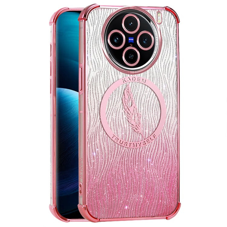 KADEM For vivo X100 5G Case Electroplating TPU Phone Cover Shiny Glitter - Pink