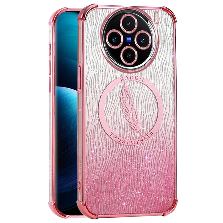 KADEM For vivo X100s Pro 5G Case Electroplating Glitter Anti-drop TPU Phone Cover - Pink