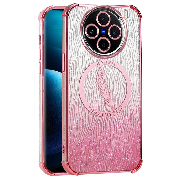 KADEM For vivo X100s 5G Case Electroplating Sparkling Glitter TPU Phone Cover - Pink