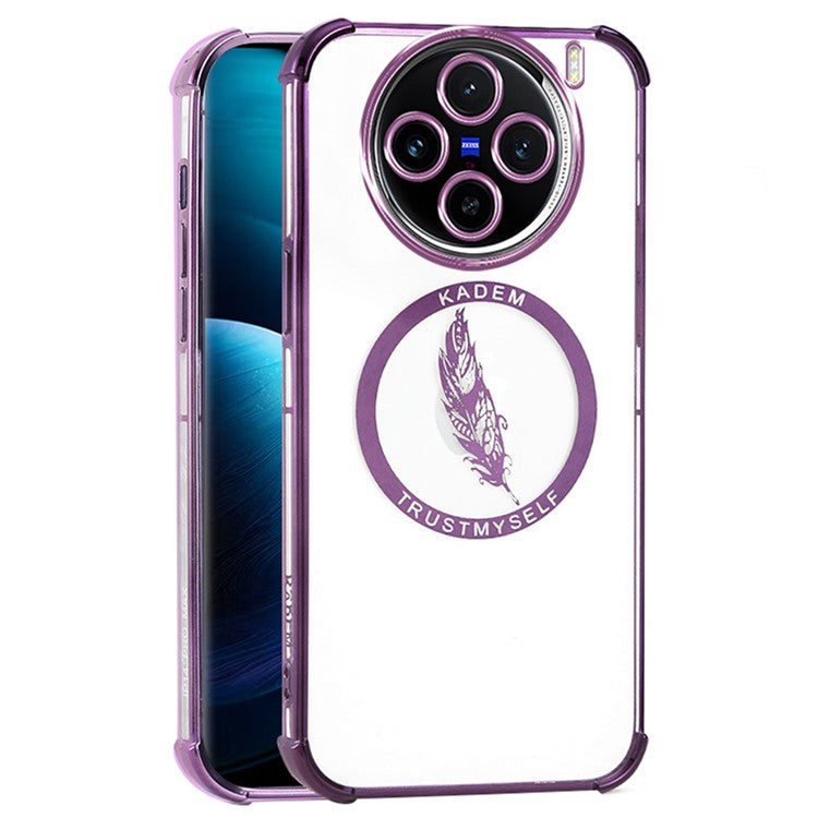 KADEM For vivo X100s 5G Case Electroplating Anti-Drop Soft TPU Phone Cover - Purple