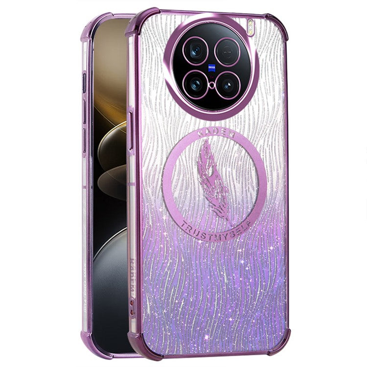 KADEM For vivo X100 Ultra 5G Case Glitter Bling TPU Phone Cover Electroplating Frame - Purple