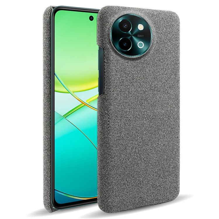 For vivo Y38 5G Slim Case Shockproof Cloth+PC Phone Cover - Grey