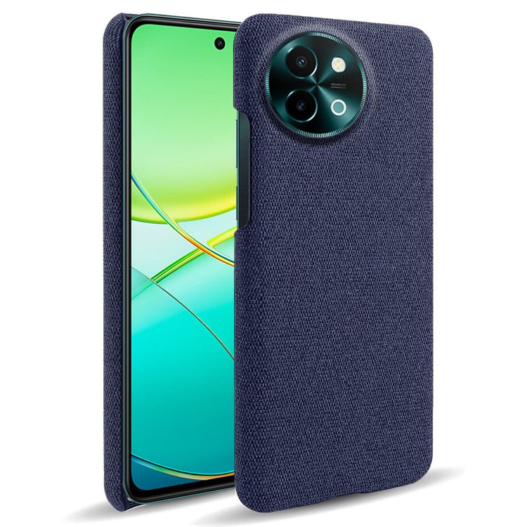 For vivo Y38 5G Slim Case Shockproof Cloth+PC Phone Cover - Blue