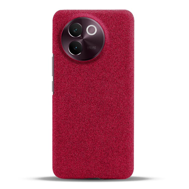 For vivo V30e 5G Case Anti-Drop Cloth Covered Hard PC Phone Cases - Red