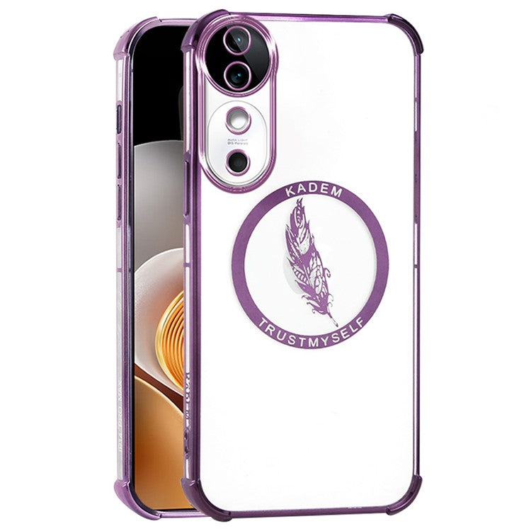 KADEM For vivo S19 5G Case Soft TPU Phone Cover Transparent Reinforced Corners - Purple