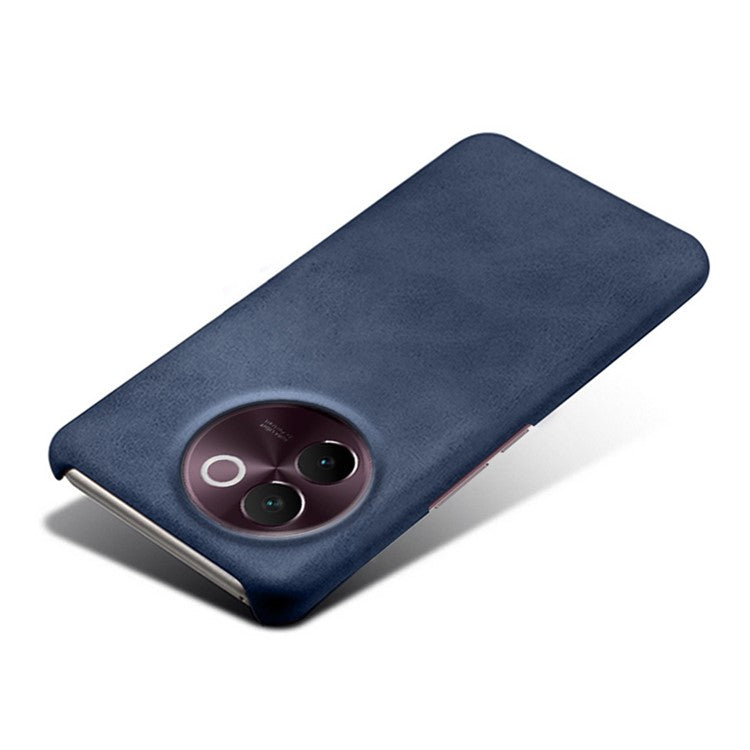 For vivo V30e 5G Case Leather Coated PC Protective Phone Cover Calf Texture - Blue