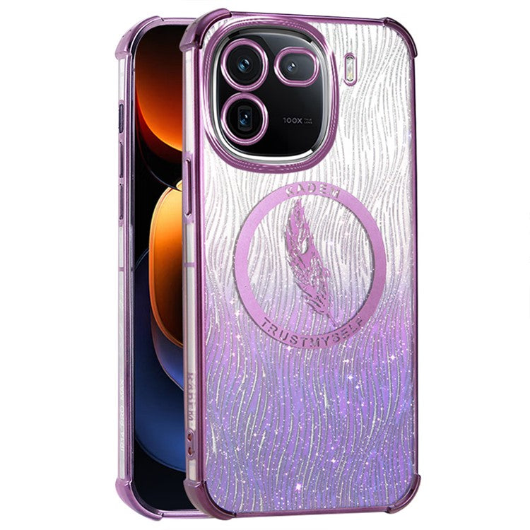 KADEM For vivo iQOO 12 Pro 5G Case Electroplating Glittery Soft TPU Phone Cover - Purple