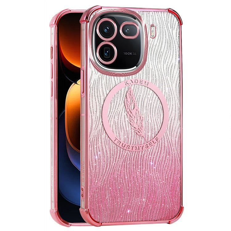 KADEM For vivo iQOO 12 Pro 5G Case Electroplating Glittery Soft TPU Phone Cover - Pink