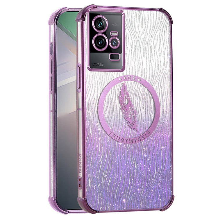 KADEM For vivo iQOO 11 5G Glittery Case Electroplating Soft TPU Phone Cover - Purple