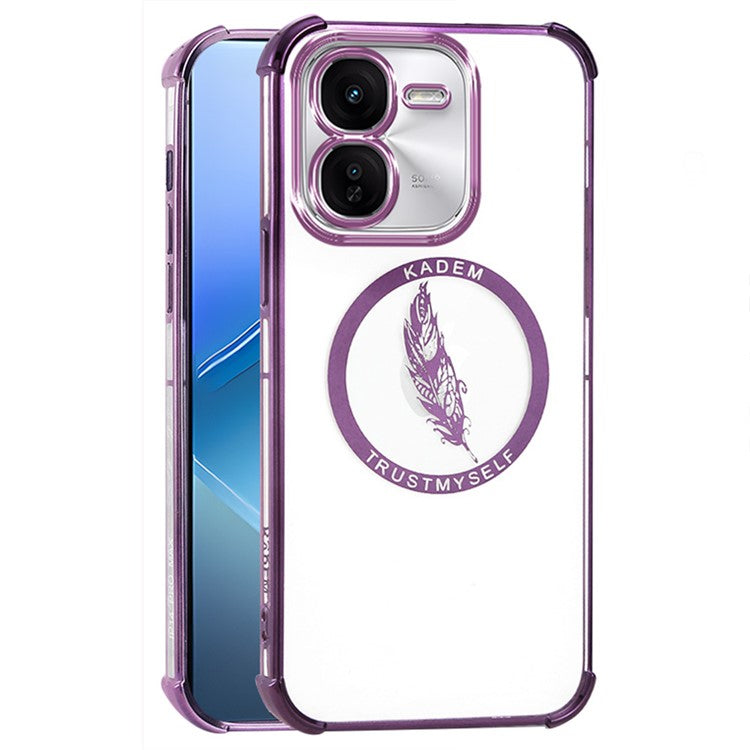 KADEM For vivo iQOO Z9x 5G Case Soft TPU Phone Cover Transparent Reinforced Corners - Purple