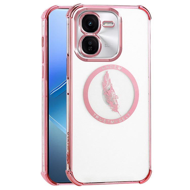 KADEM For vivo iQOO Z9x 5G Case Soft TPU Phone Cover Transparent Reinforced Corners - Pink