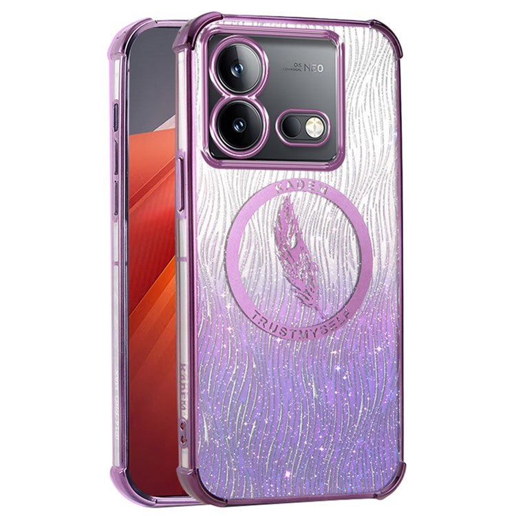 KADEM For vivo iQOO Neo8 5G / Neo8 Pro 5G Case Glitter Shockproof TPU Phone Cover - Purple