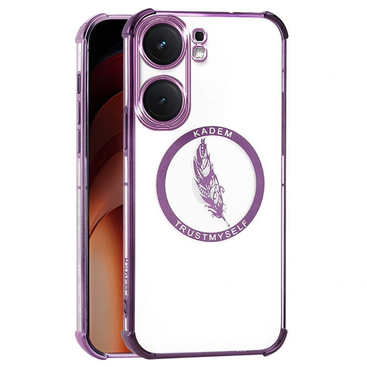 KADEM For vivo iQOO Neo9 5G / Neo9 Pro 5G TPU Case Electroplating Clear Phone Cover - Purple