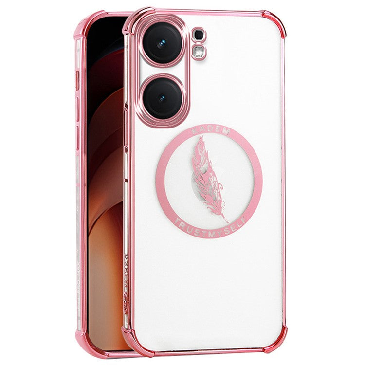 KADEM For vivo iQOO Neo9 5G / Neo9 Pro 5G TPU Case Electroplating Clear Phone Cover - Pink