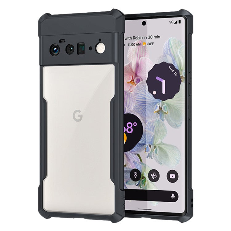 XUNDD For Google Pixel 6 Pro 5G Hybrid Phone Back Cover with Corners Airbag Protection Anti-shock Mobile Phone Case - Black