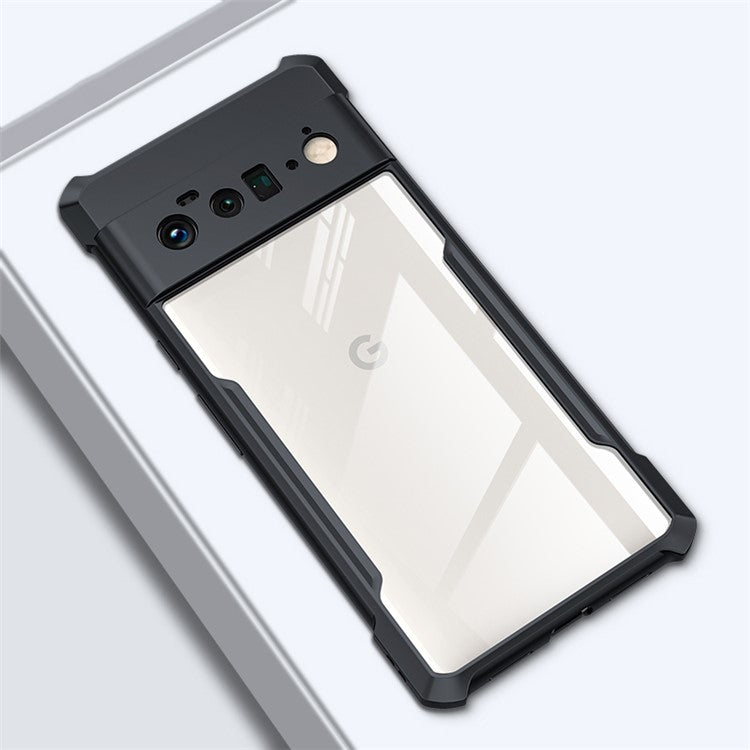 XUNDD For Google Pixel 6 Pro 5G Hybrid Phone Back Cover with Corners Airbag Protection Anti-shock Mobile Phone Case - Black