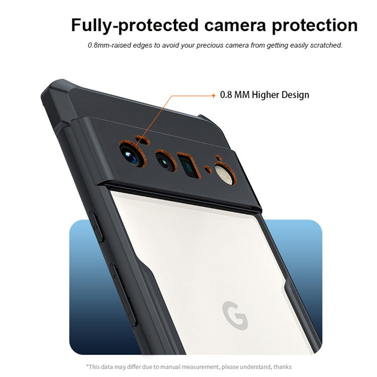 XUNDD For Google Pixel 6 Pro 5G Hybrid Phone Back Cover with Corners Airbag Protection Anti-shock Mobile Phone Case - Black