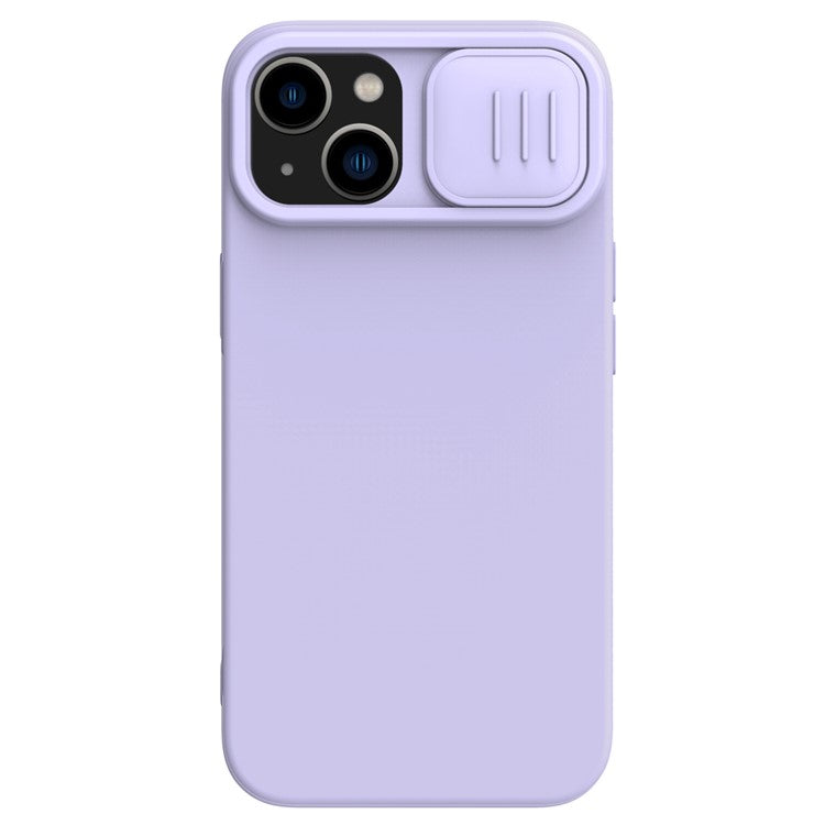 NILLKIN-For-iPhone-14-/-iPhone-13-Magnetic-Phone-Case-PC-+-Silicone-Slide-Camera-Protection-Phone-Cover-Compatible-with-MagSafe---Purple