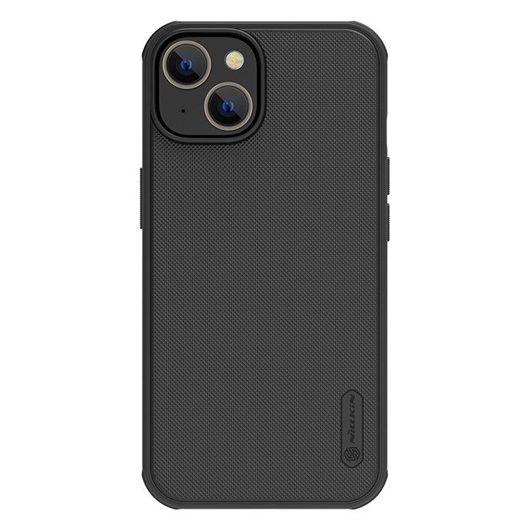 NILLKIN-Frosted-Shield-Pro-for-iPhone-14-/-iPhone-13-Hard-PC-Soft-TPU-Matte-Phone-Cover-Magnetic-Absorption-Case---Black