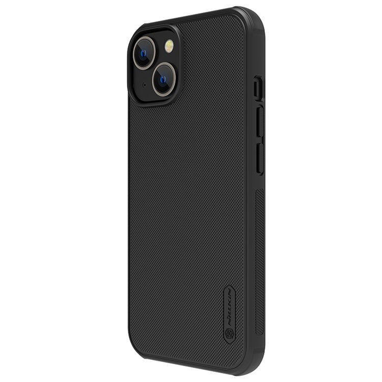 NILLKIN-Frosted-Shield-Pro-for-iPhone-14-/-iPhone-13-Hard-PC-Soft-TPU-Matte-Phone-Cover-Magnetic-Absorption-Case---Black