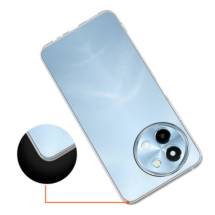 For vivo Y38 5G Clear Case Shockproof Ultra Slim Soft TPU Phone Cover