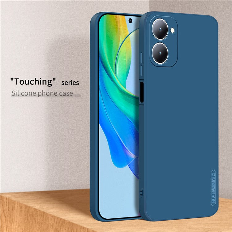 PINWUYO JK Touching Series For vivo Y03 / Y18 4G Case TPU Phone Cover Silky-Soft Touch - Navy Blue