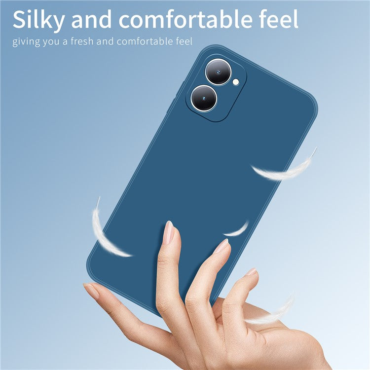 PINWUYO JK Touching Series For vivo Y03 / Y18 4G Case TPU Phone Cover Silky-Soft Touch - Navy Blue